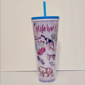 Starbucks 2019 Venti (24 oz) California Illustrated Cold Cup Tumbler with Straw